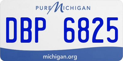 MI license plate DBP6825