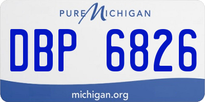 MI license plate DBP6826