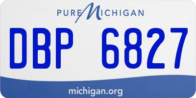 MI license plate DBP6827
