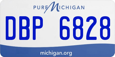 MI license plate DBP6828