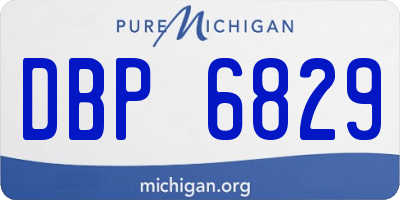 MI license plate DBP6829