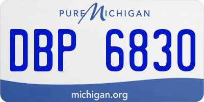 MI license plate DBP6830