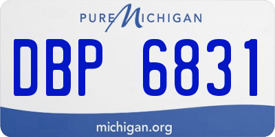 MI license plate DBP6831