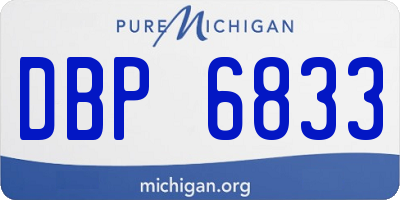 MI license plate DBP6833