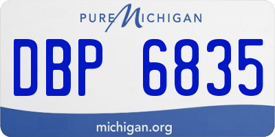 MI license plate DBP6835