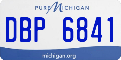 MI license plate DBP6841