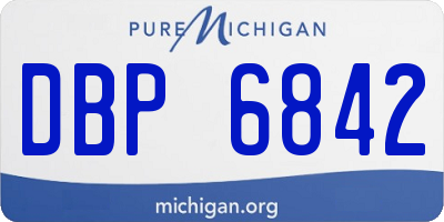 MI license plate DBP6842