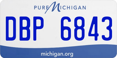 MI license plate DBP6843