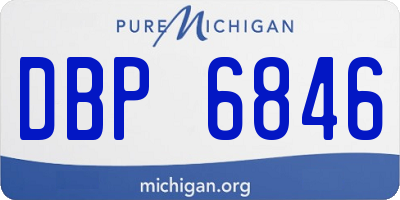 MI license plate DBP6846