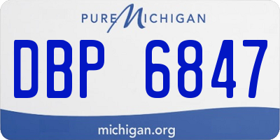 MI license plate DBP6847