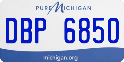 MI license plate DBP6850