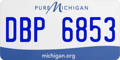 MI license plate DBP6853