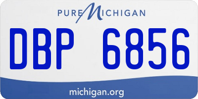 MI license plate DBP6856