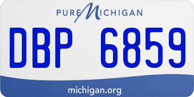 MI license plate DBP6859