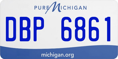 MI license plate DBP6861