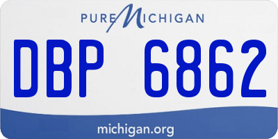 MI license plate DBP6862