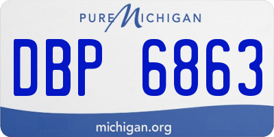 MI license plate DBP6863
