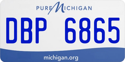 MI license plate DBP6865