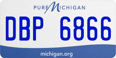 MI license plate DBP6866