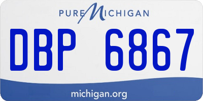 MI license plate DBP6867
