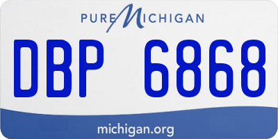 MI license plate DBP6868