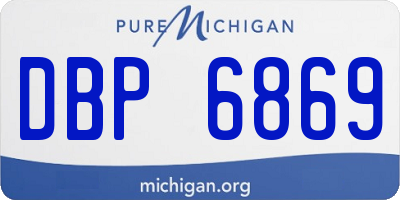 MI license plate DBP6869