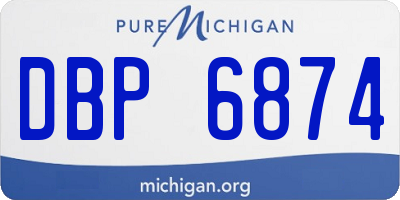 MI license plate DBP6874
