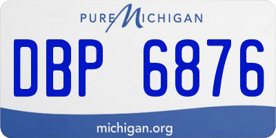 MI license plate DBP6876