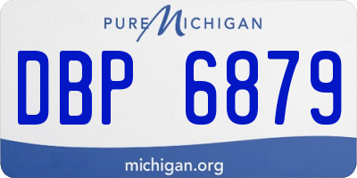 MI license plate DBP6879