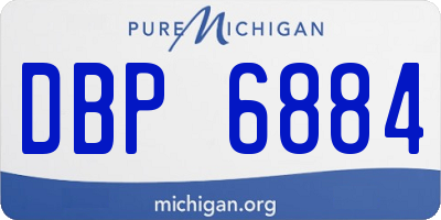 MI license plate DBP6884