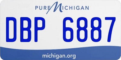 MI license plate DBP6887