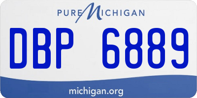 MI license plate DBP6889