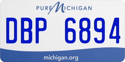 MI license plate DBP6894