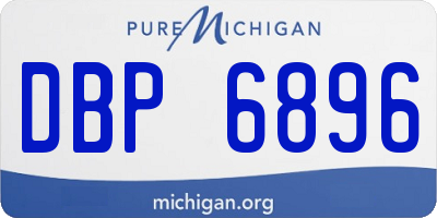 MI license plate DBP6896