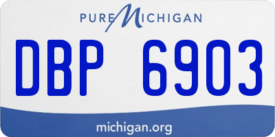 MI license plate DBP6903