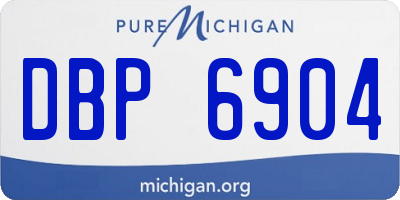 MI license plate DBP6904