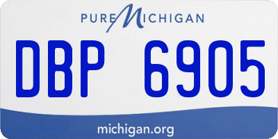 MI license plate DBP6905