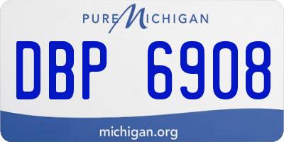 MI license plate DBP6908