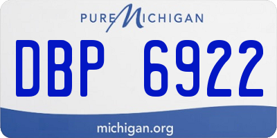 MI license plate DBP6922