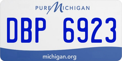 MI license plate DBP6923