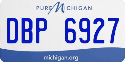MI license plate DBP6927
