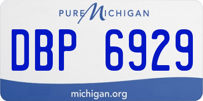 MI license plate DBP6929