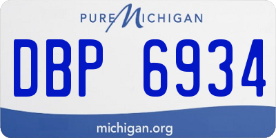 MI license plate DBP6934