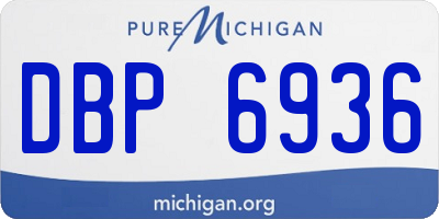 MI license plate DBP6936