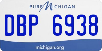 MI license plate DBP6938