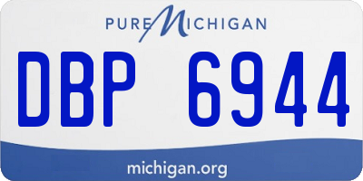 MI license plate DBP6944