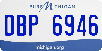 MI license plate DBP6946