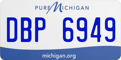 MI license plate DBP6949