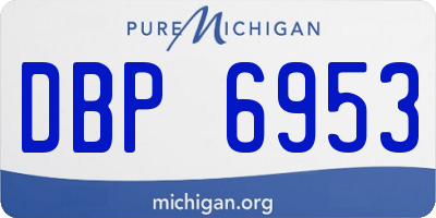 MI license plate DBP6953