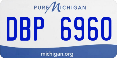 MI license plate DBP6960